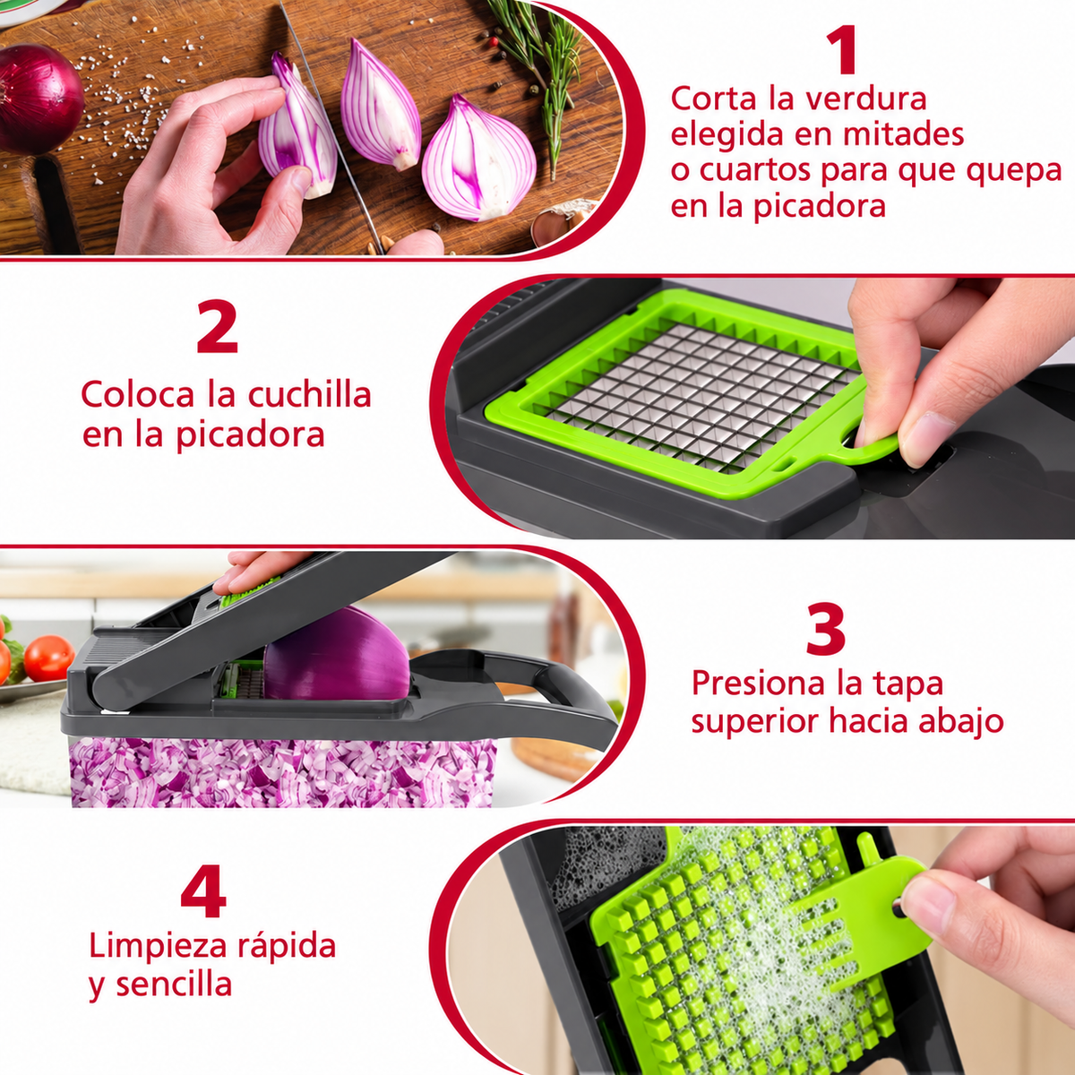 CORTADOR DE FRUTA Y VERDURA MULTIFUNCIONAL | TODO EN 1