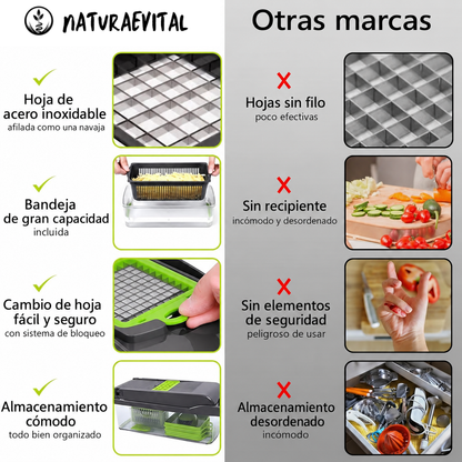 CORTADOR DE FRUTA Y VERDURA MULTIFUNCIONAL | TODO EN 1